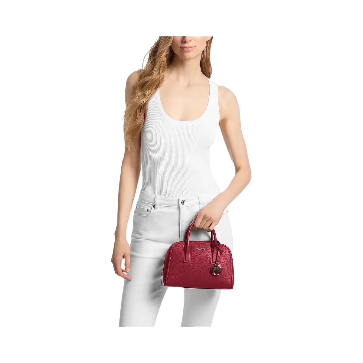 Michael Kors Ashton Small Messenger Bag Maroon