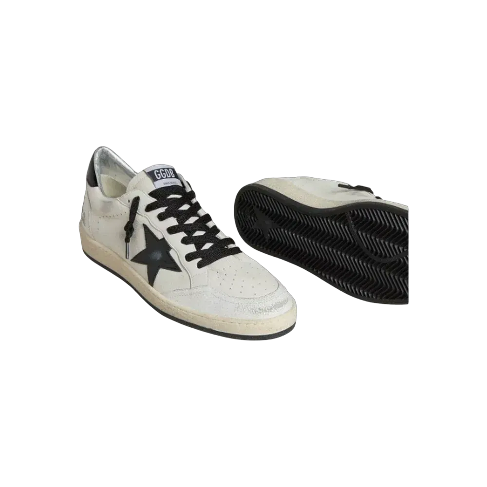 Golden Goose Ball Star Wishes In Nappa With Black Naplak Star And Heel Tab