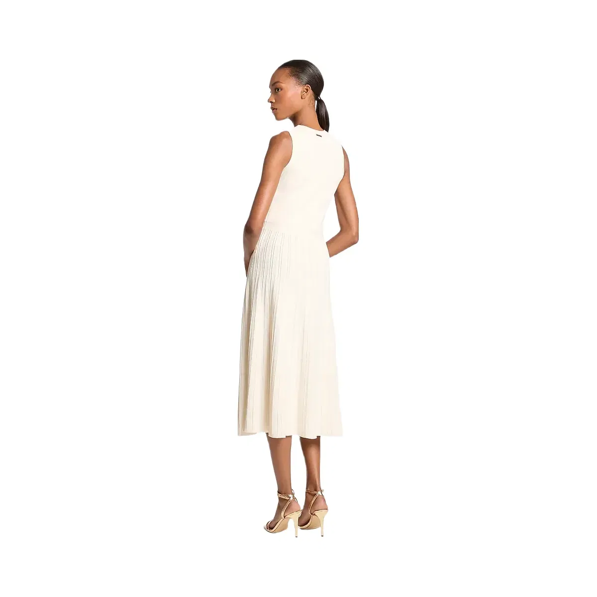Michael Kors Stretch Knit Midi Dress Bone