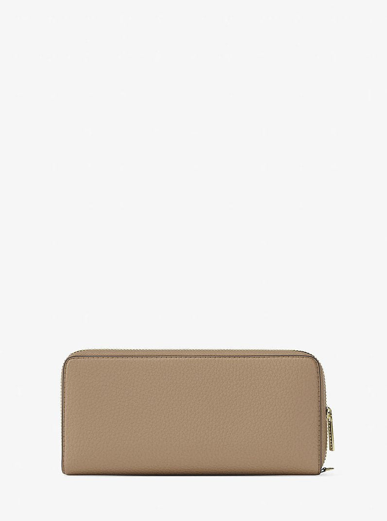 Michael Kors Jet Set Travel Large Pebbled Leather Wristlet Camel