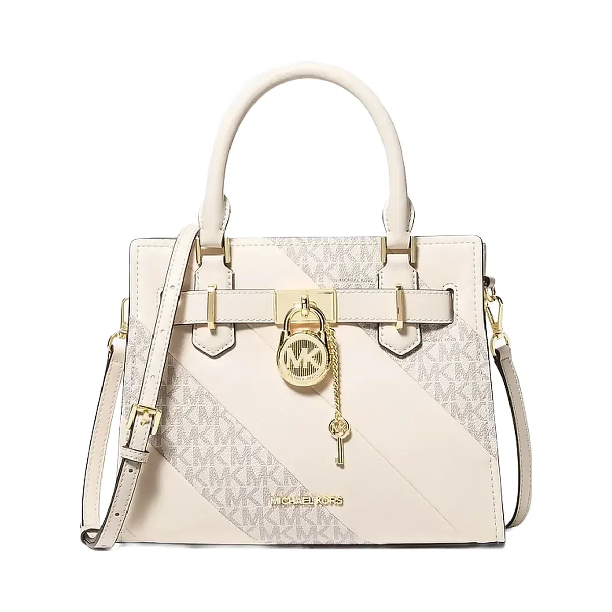 Michael Kors Hamilton Small Signature Logo Satchel Lt Crm Multi
