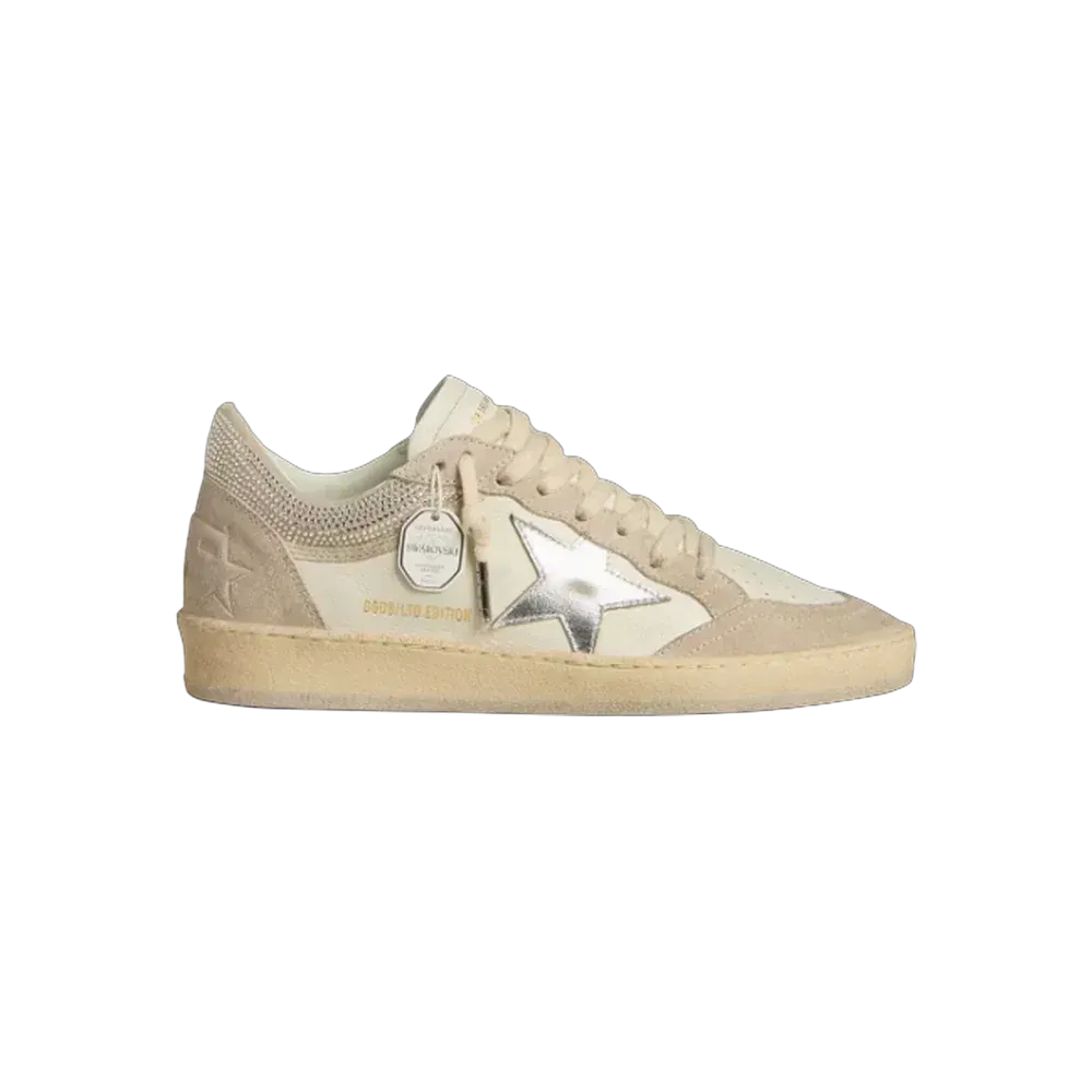 Golden Goose Ball Star LTD In Nappa Leather And Suede With Silver Leather Star