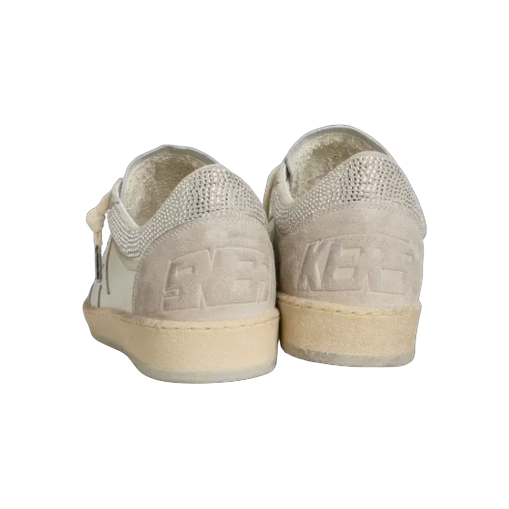 Golden Goose Ball Star LTD In Nappa Leather And Suede With Silver Leather Star