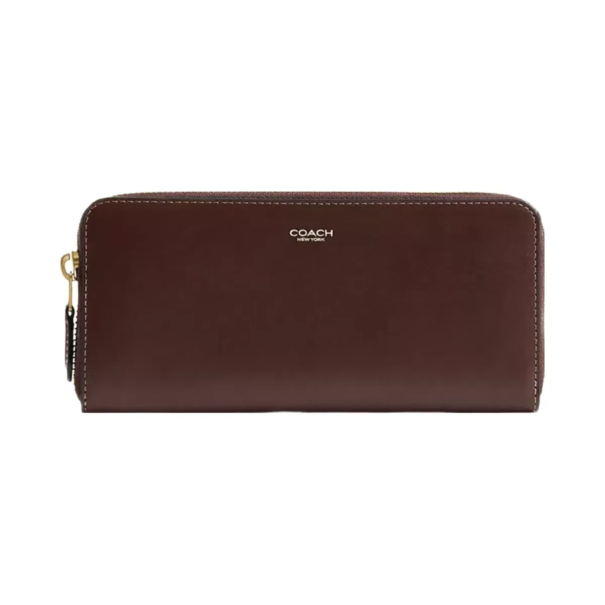 Coach New York Slim Accordion Zip Wallet in Brass Maple