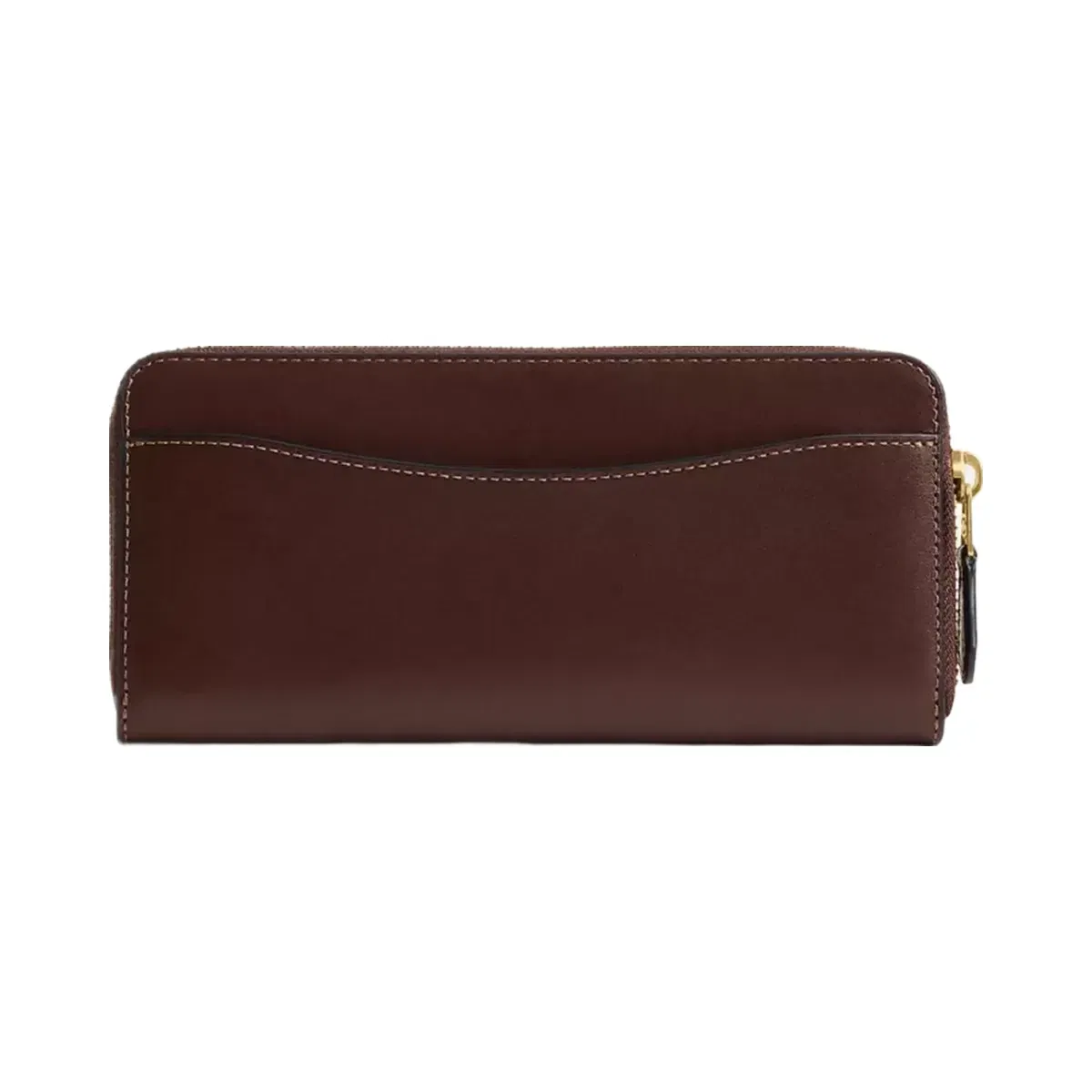 Coach New York Slim Accordion Zip Wallet in Brass Maple