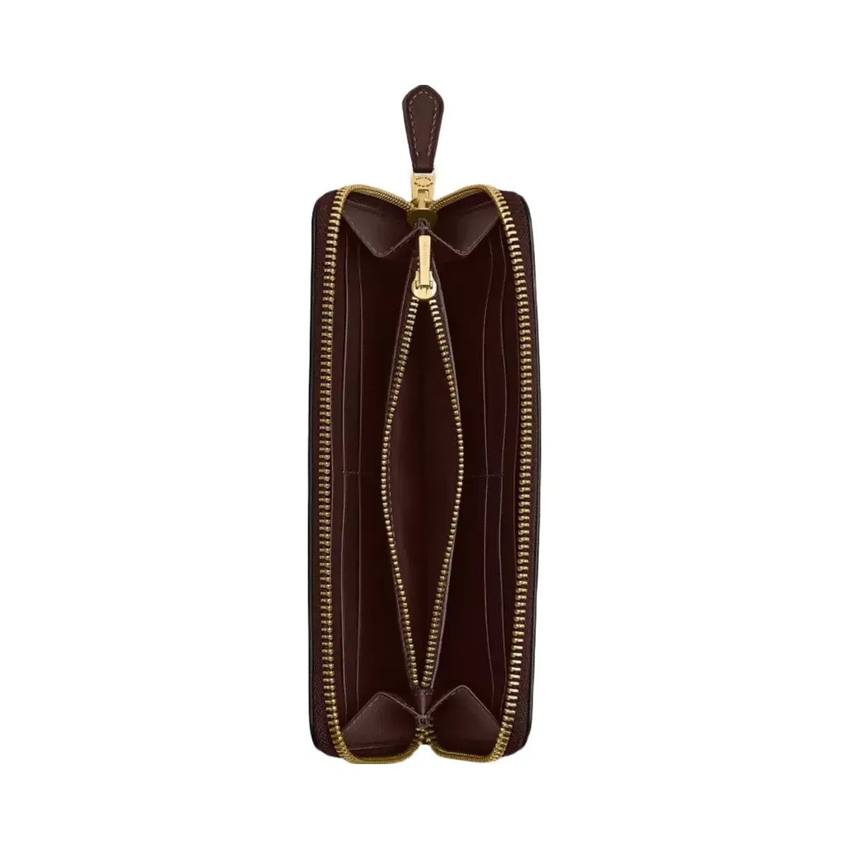 Coach New York Slim Accordion Zip Wallet in Brass Maple