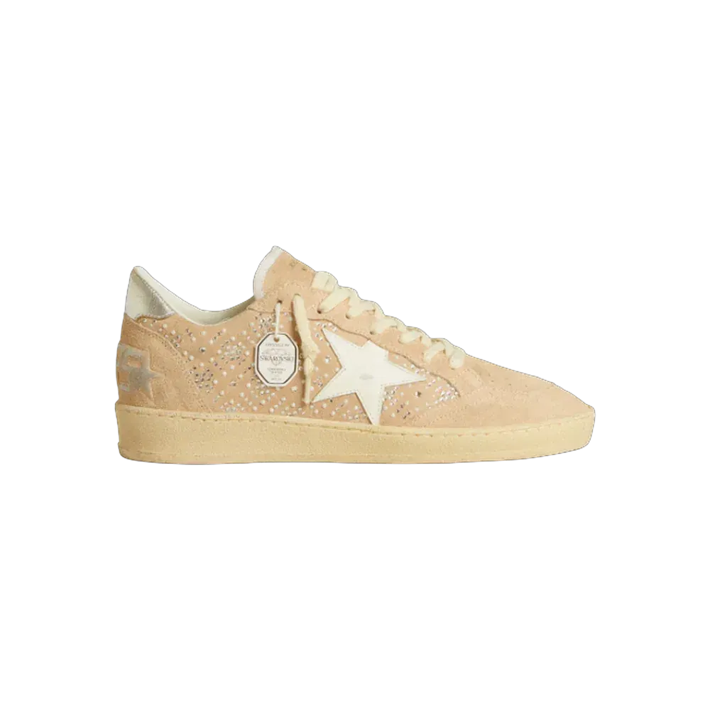 Golden Goose Ball Star In Suede And Swarovski Crystals With Leather Star