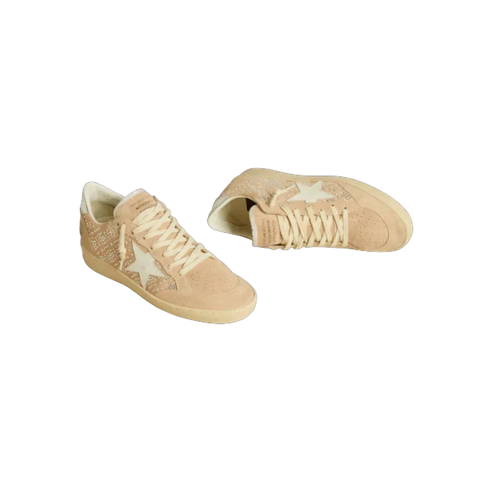 Golden Goose Ball Star In Suede And Swarovski Crystals With Leather Star