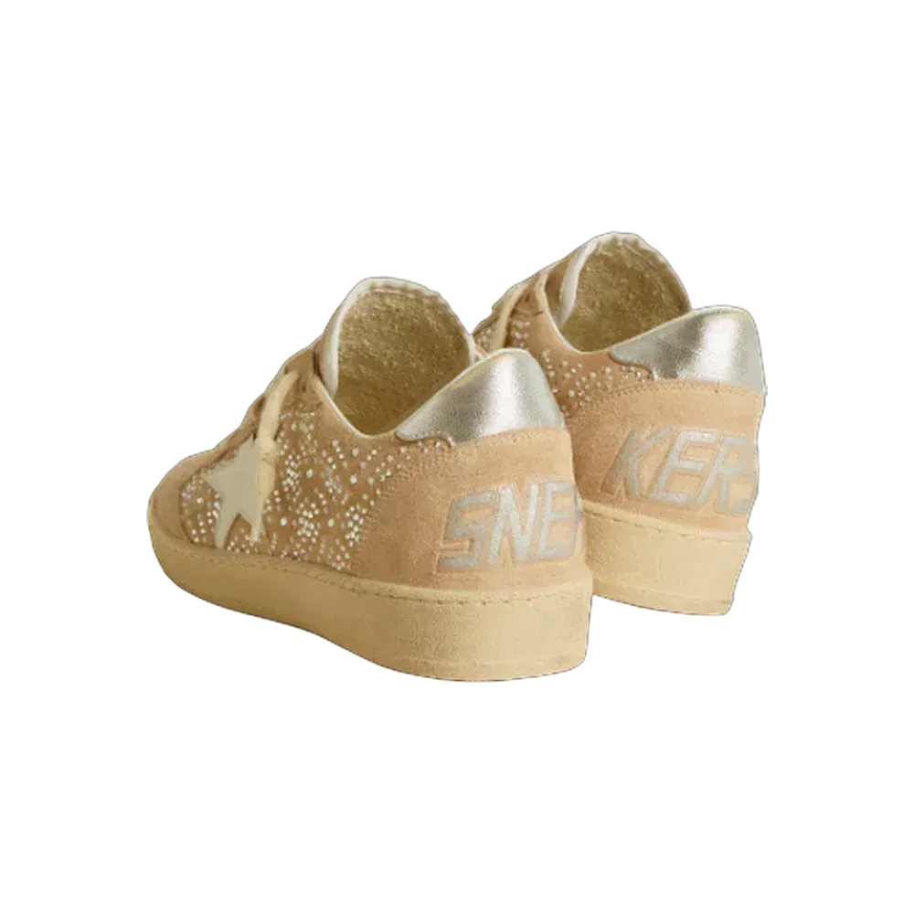 Golden Goose Ball Star In Suede And Swarovski Crystals With Leather Star