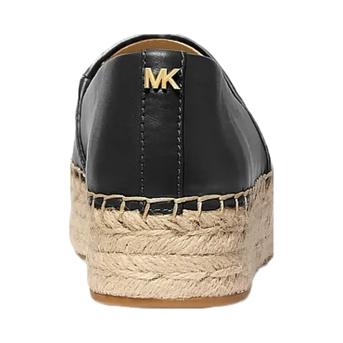 Michael Kors Lynn Leather Platform Espadrille Black