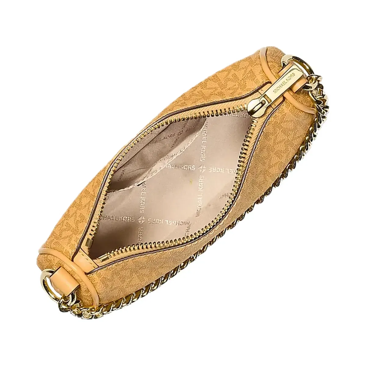 Michael Kors Carmela Small Signature Logo Convertible Crossbody Bag Honeywheat