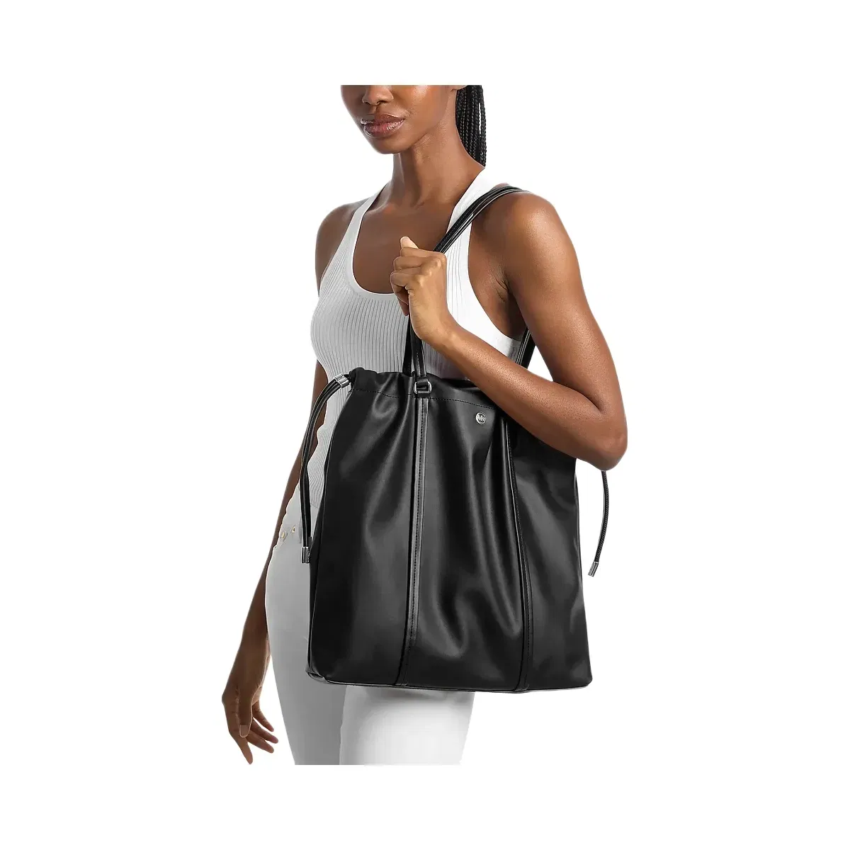 Michael Kors Matilda Large Cinch Tote Bag Black
