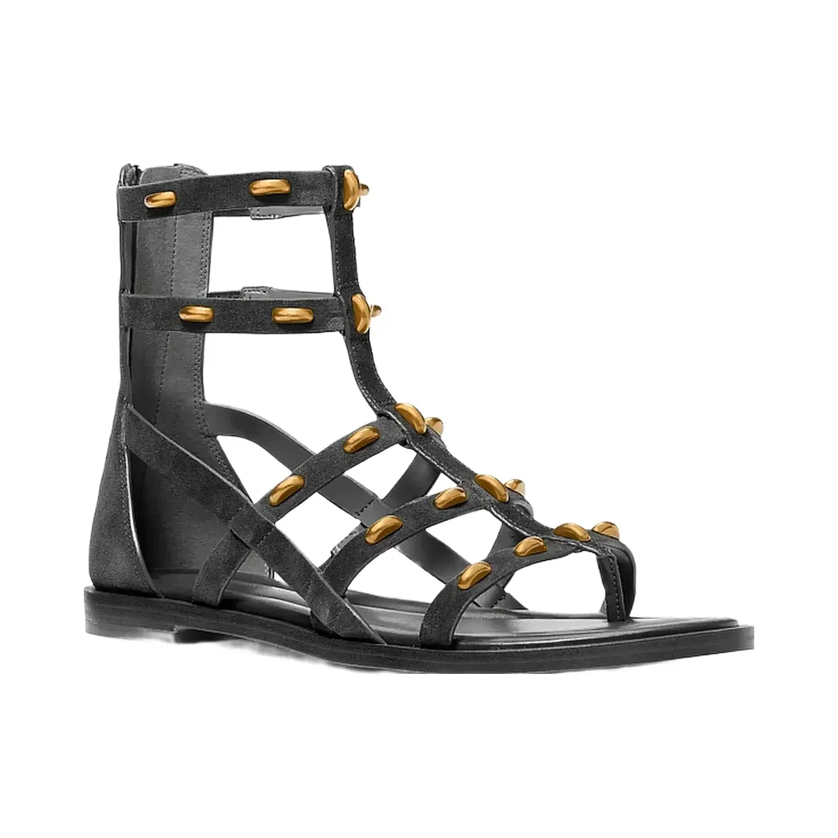 Michael Kors Noa Studded Suede Gladiator Sandal Black
