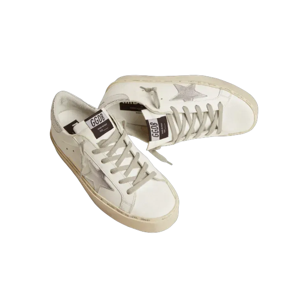 Golden Goose Hi Star With Star And Metallic Silver Heel