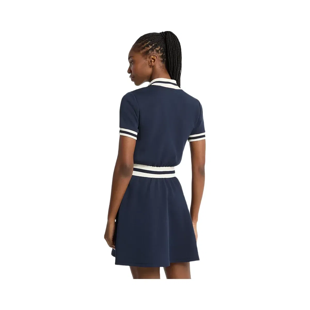 Michael Kors Cotton Blend Zip-Up Mini Dress Midnightblue