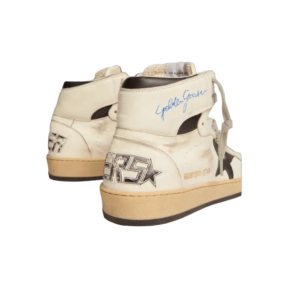 Golden Goose Sky-Star With Signature On The Ankle And Black Inserts