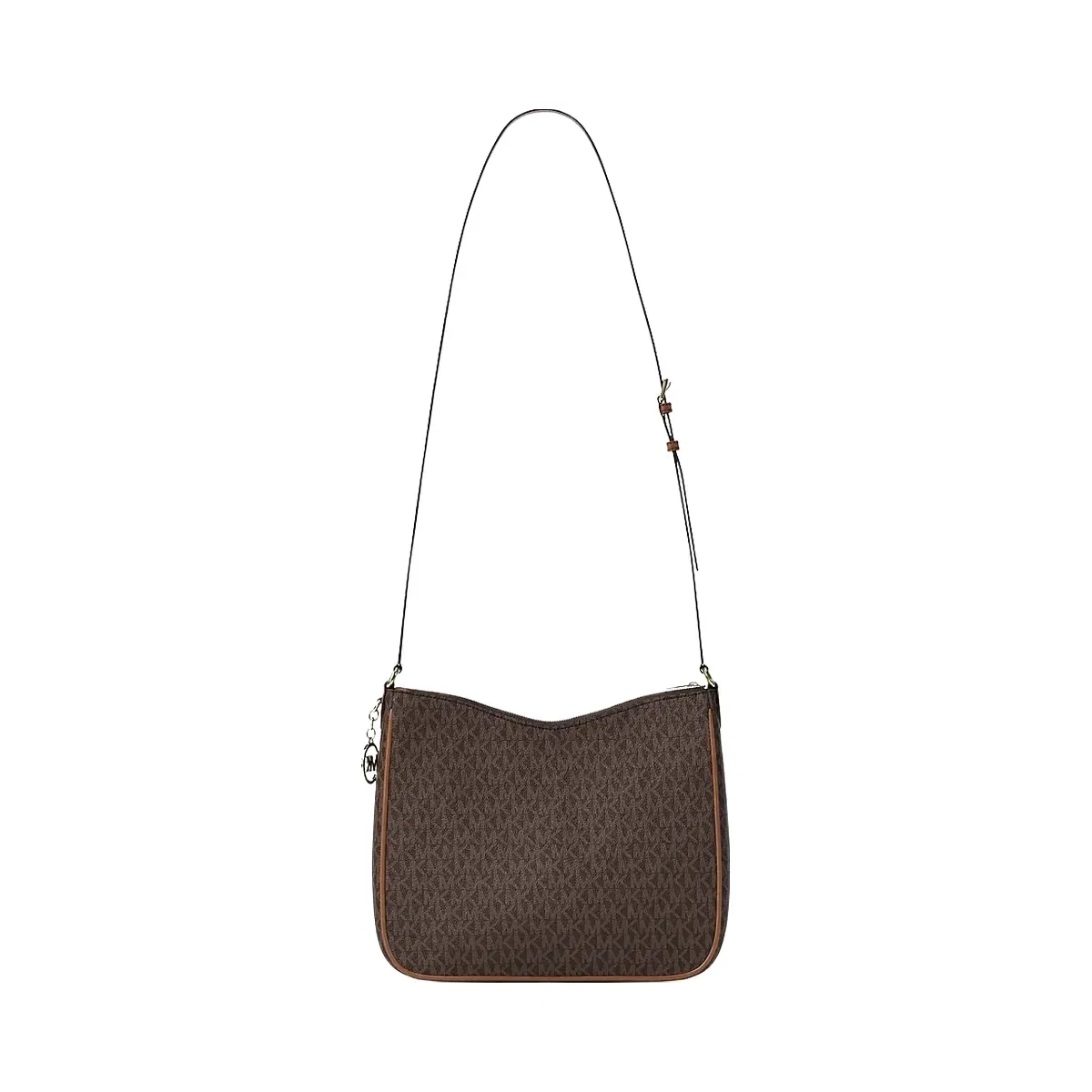 Michael Kors Nayla Medium Signature Logo Messenger Bag Brown