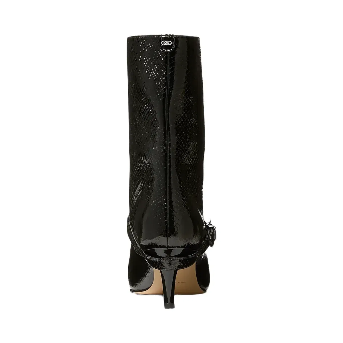 Michael Kors Kasia Snake Embossed Leather Buckle Boot Black
