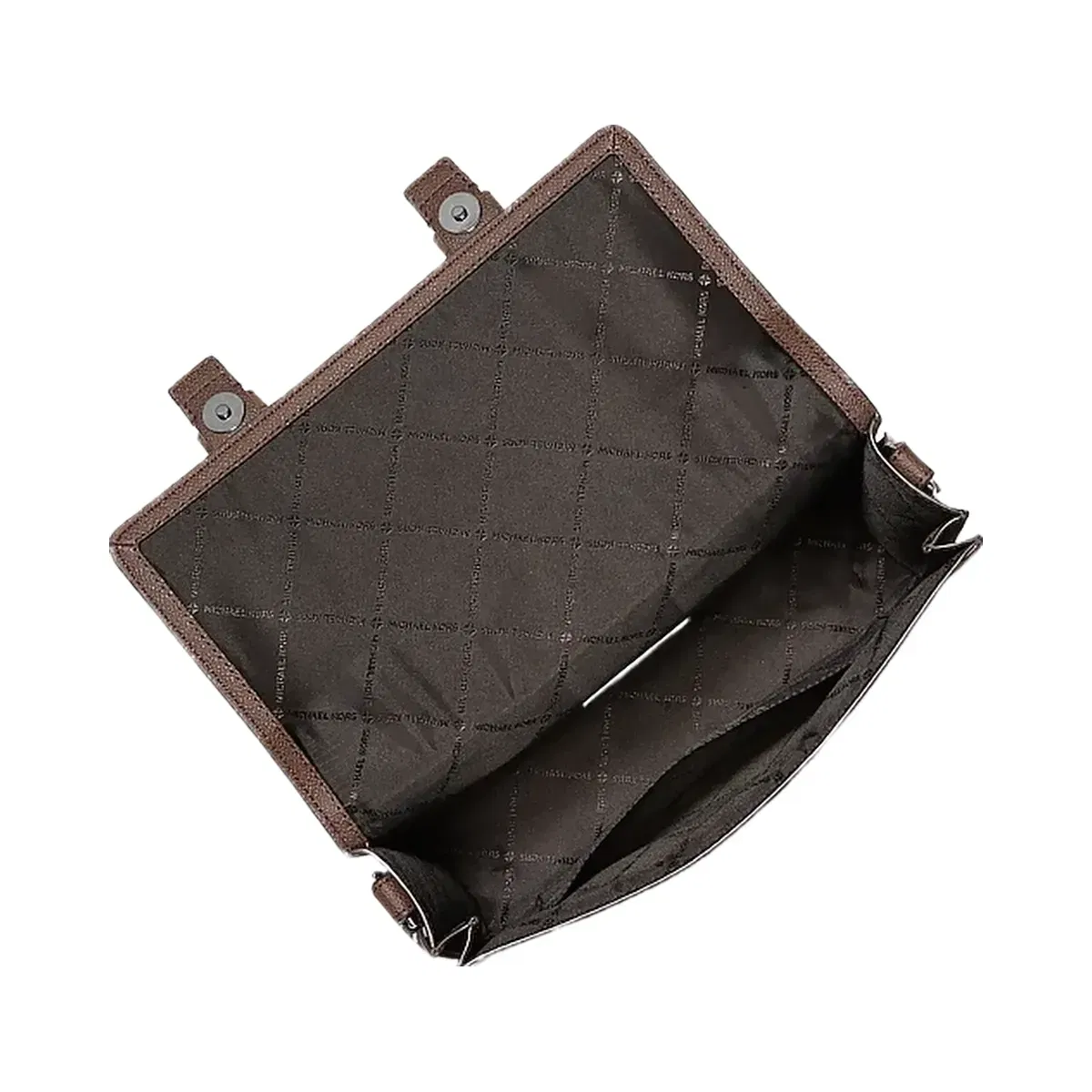 Michael Kors Cooper Pebbled Leather and Signature Logo Trunk Crossbody Bag Nutmeg