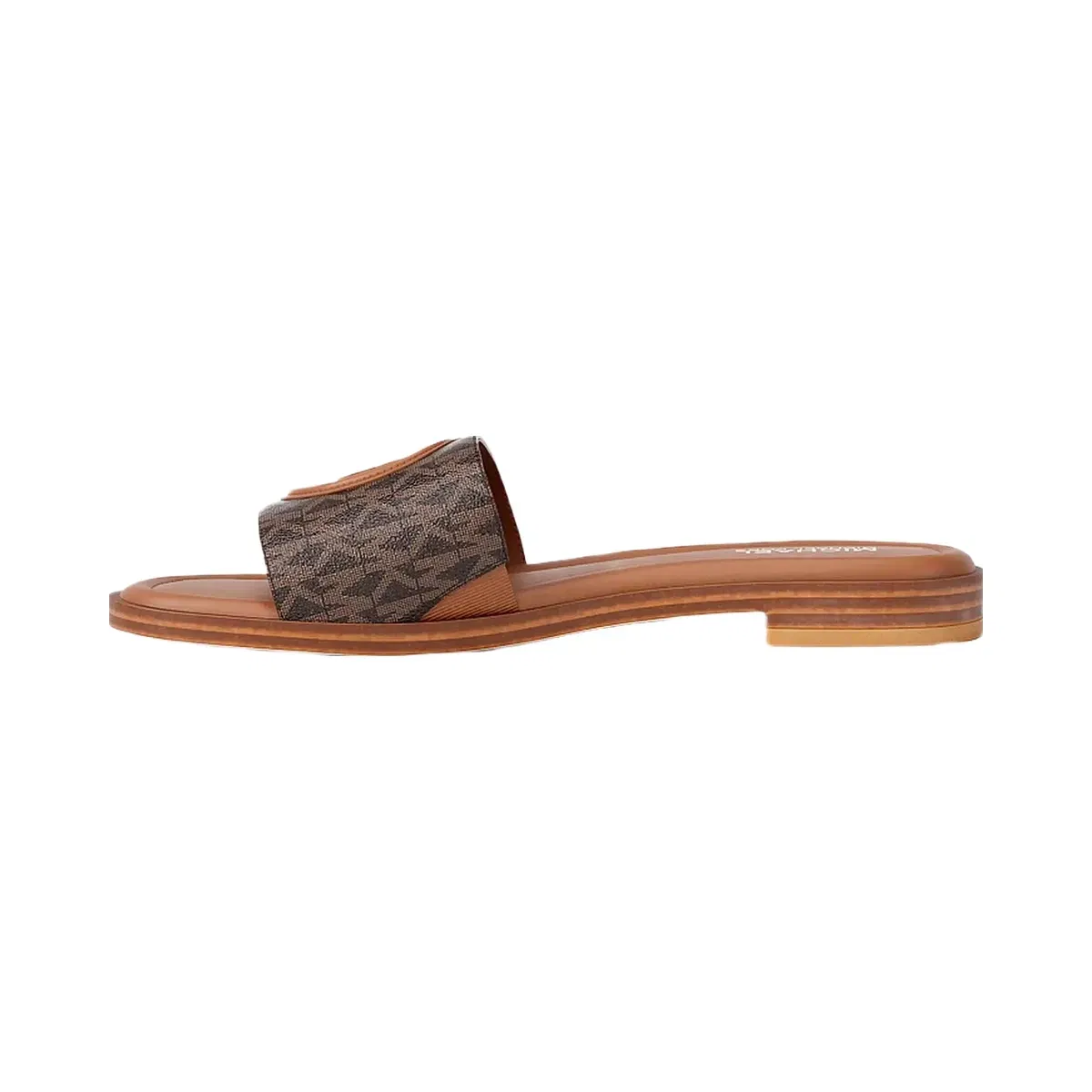 Michael Kors Carissa Signature Logo Slide Sandal Brown Multi
