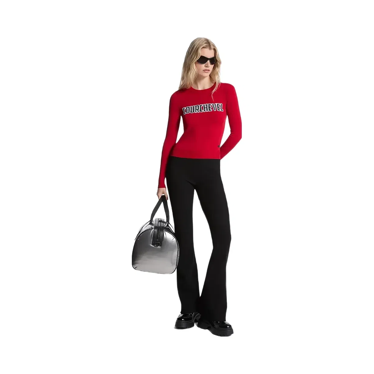 Michael Kors Courchevel Knit Sweater Crimson