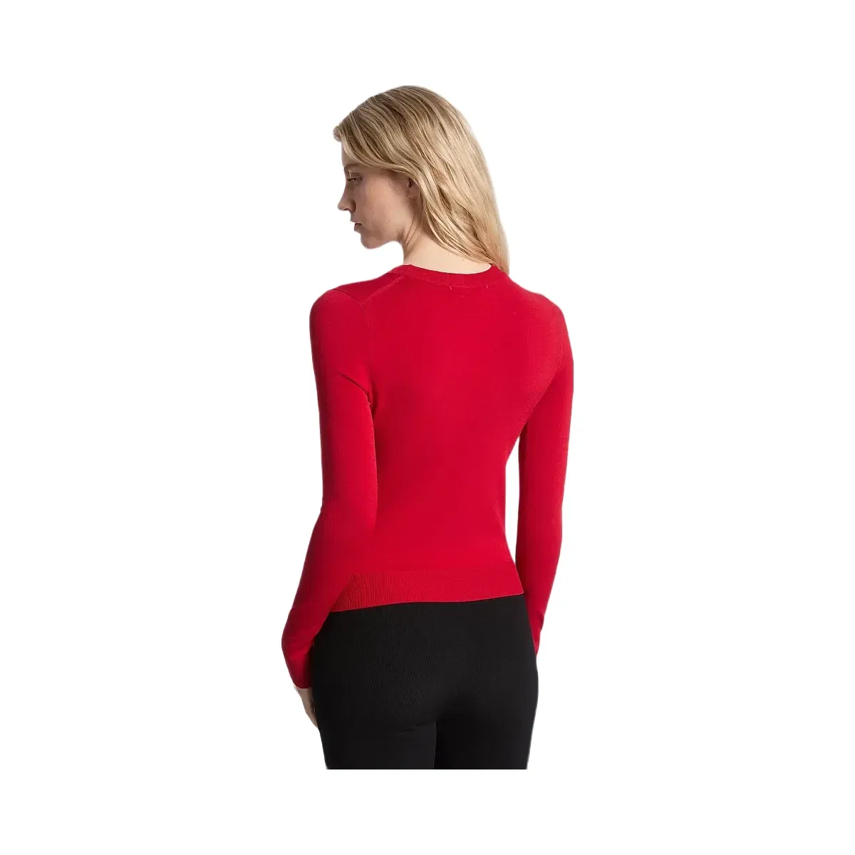 Michael Kors Courchevel Knit Sweater Crimson