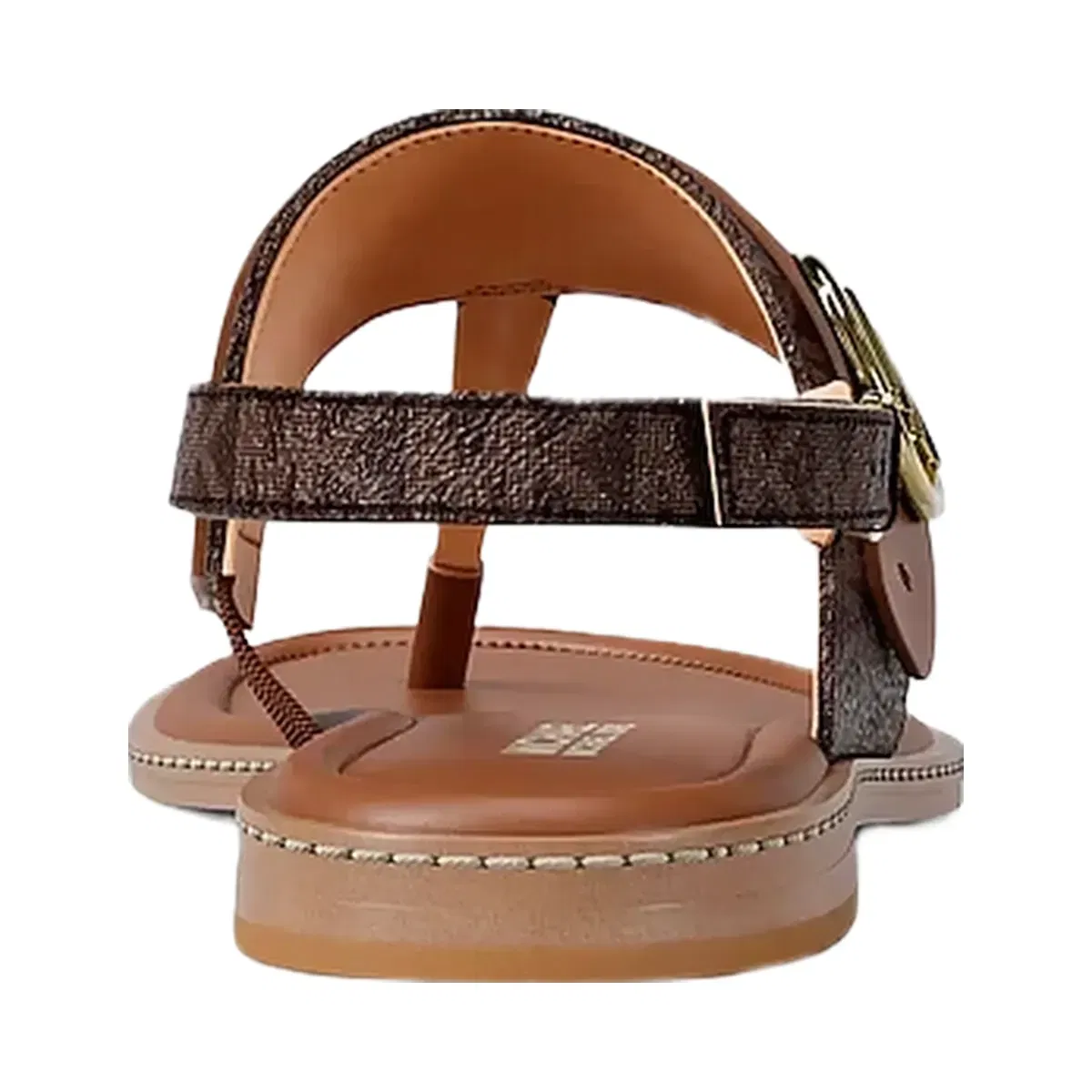Michael Kors Carmen Signature Logo Sandal Brown