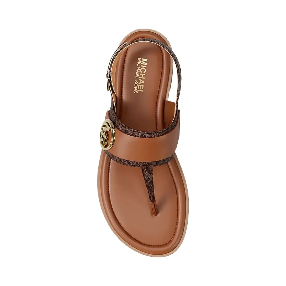 Michael Kors Carmen Signature Logo Sandal Brown