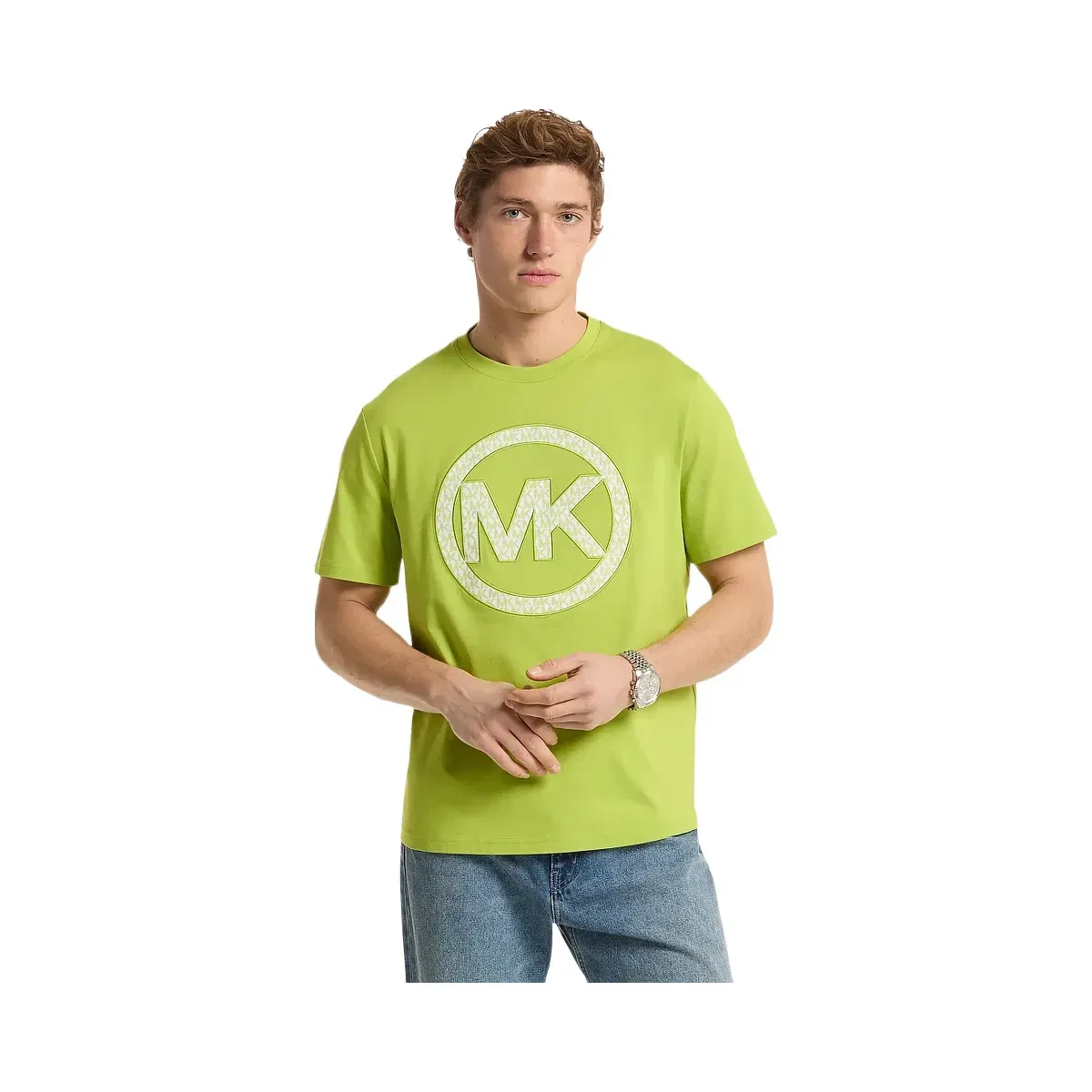 Michael Kors Logo Cotton Jersey T-Shirt Lime