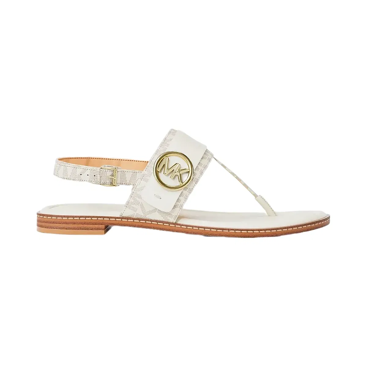Michael Kors Carmen Signature Logo Thong Sandal Vanilla