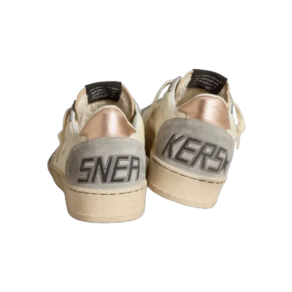 Golden Goose Ball Star In Nappa With Glitter Star And Metallic Heel Tab