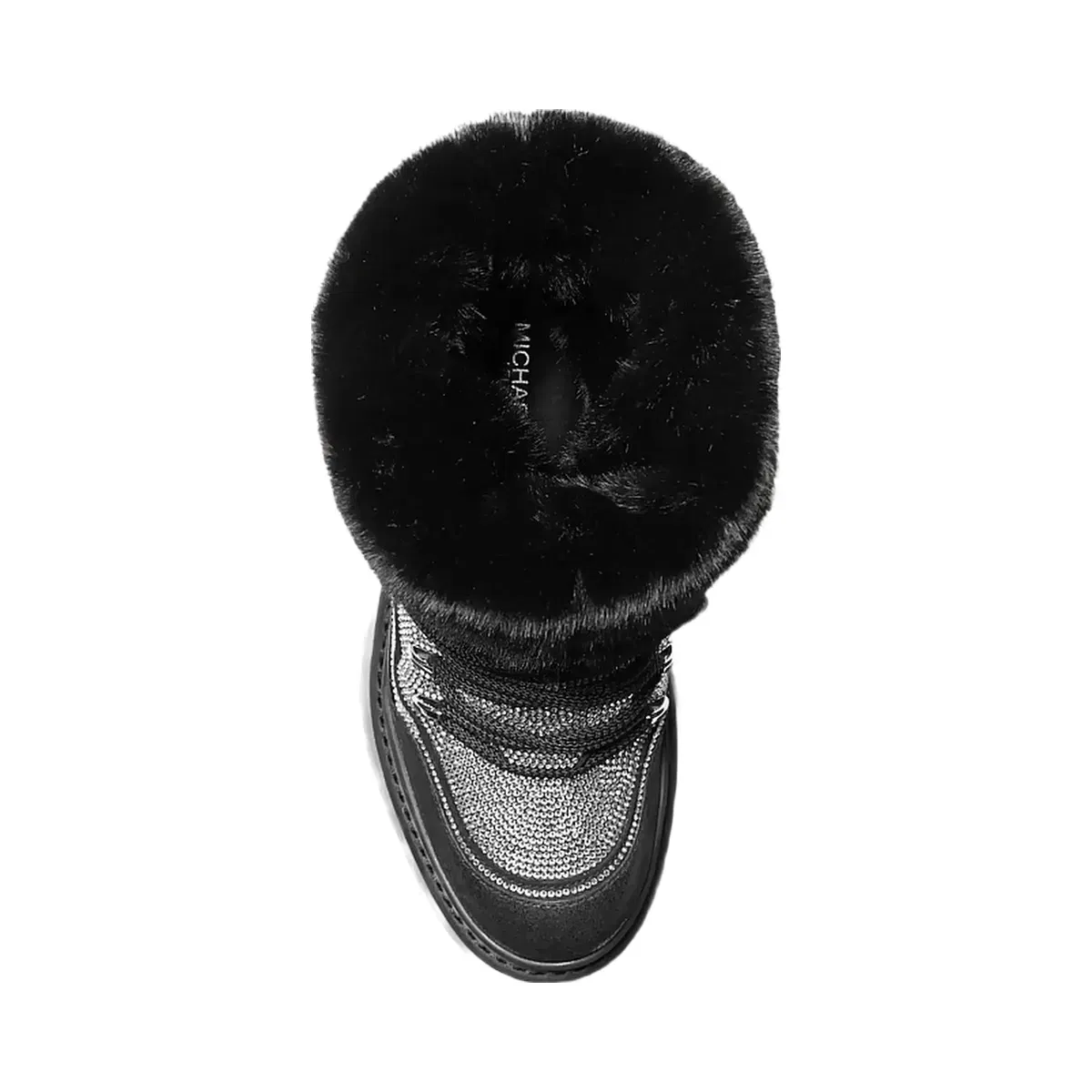 Michael Kors Shiloh Embellished Mixed-Media Boot Black