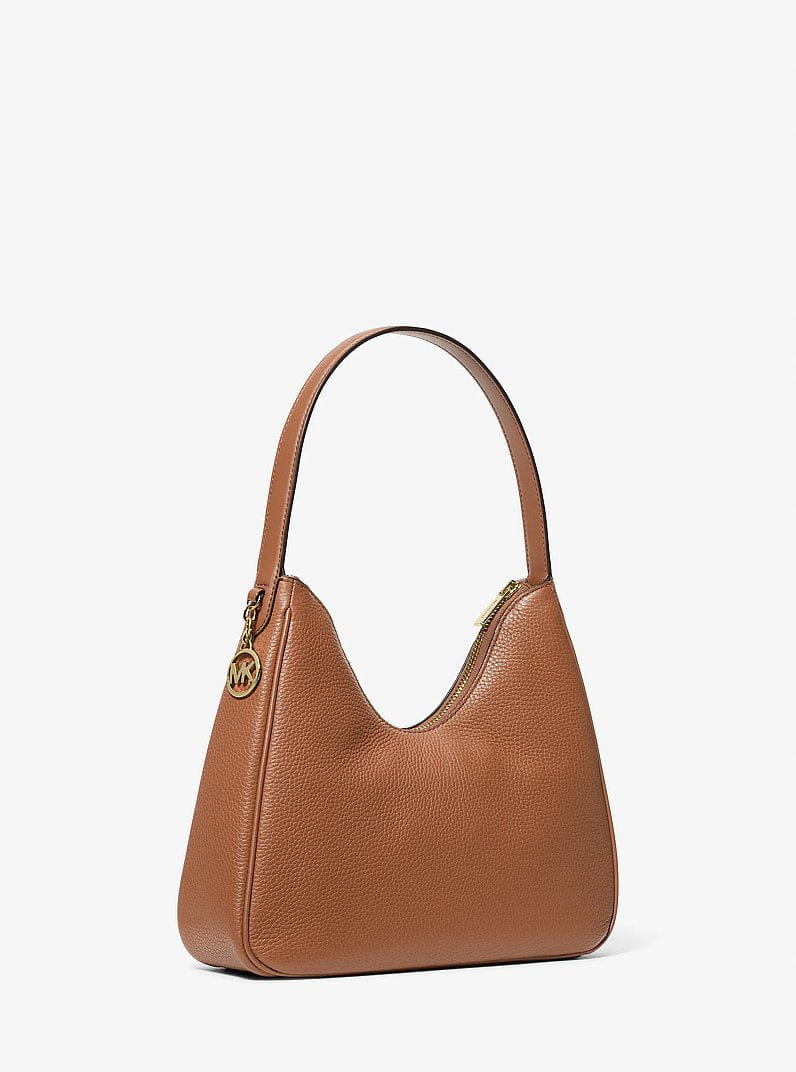 Michael Kors Nayla Small Pebbled Leather Hobo Shoulder Bag Luggage