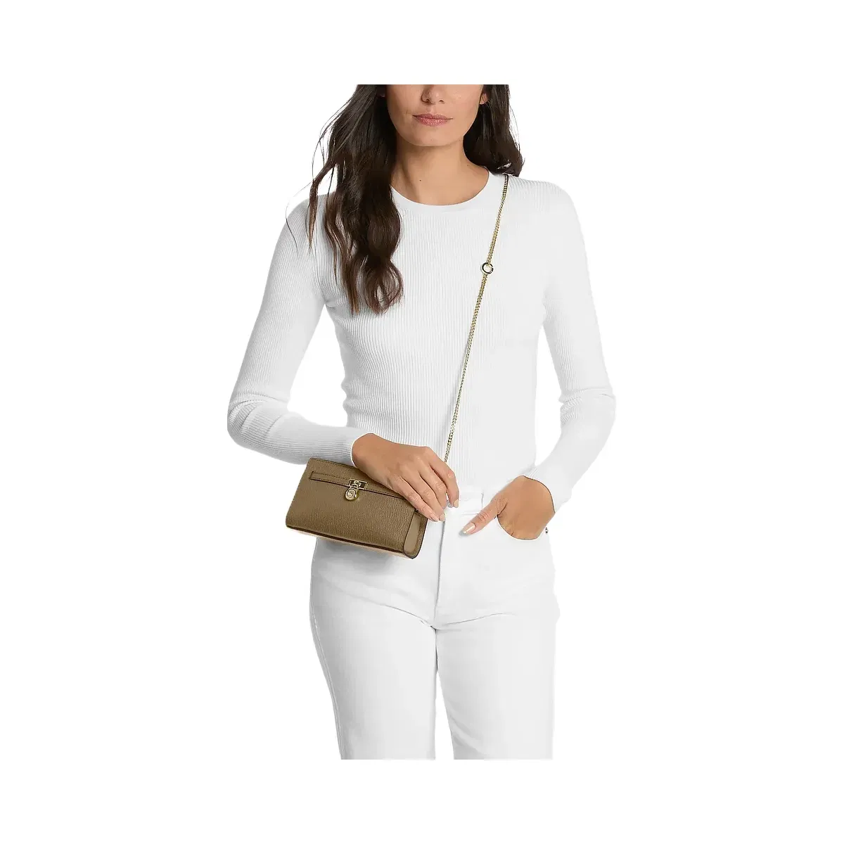 Michael Kors Hamilton Moderne Extra-Small Leather Convertible Crossbody Bag Loden