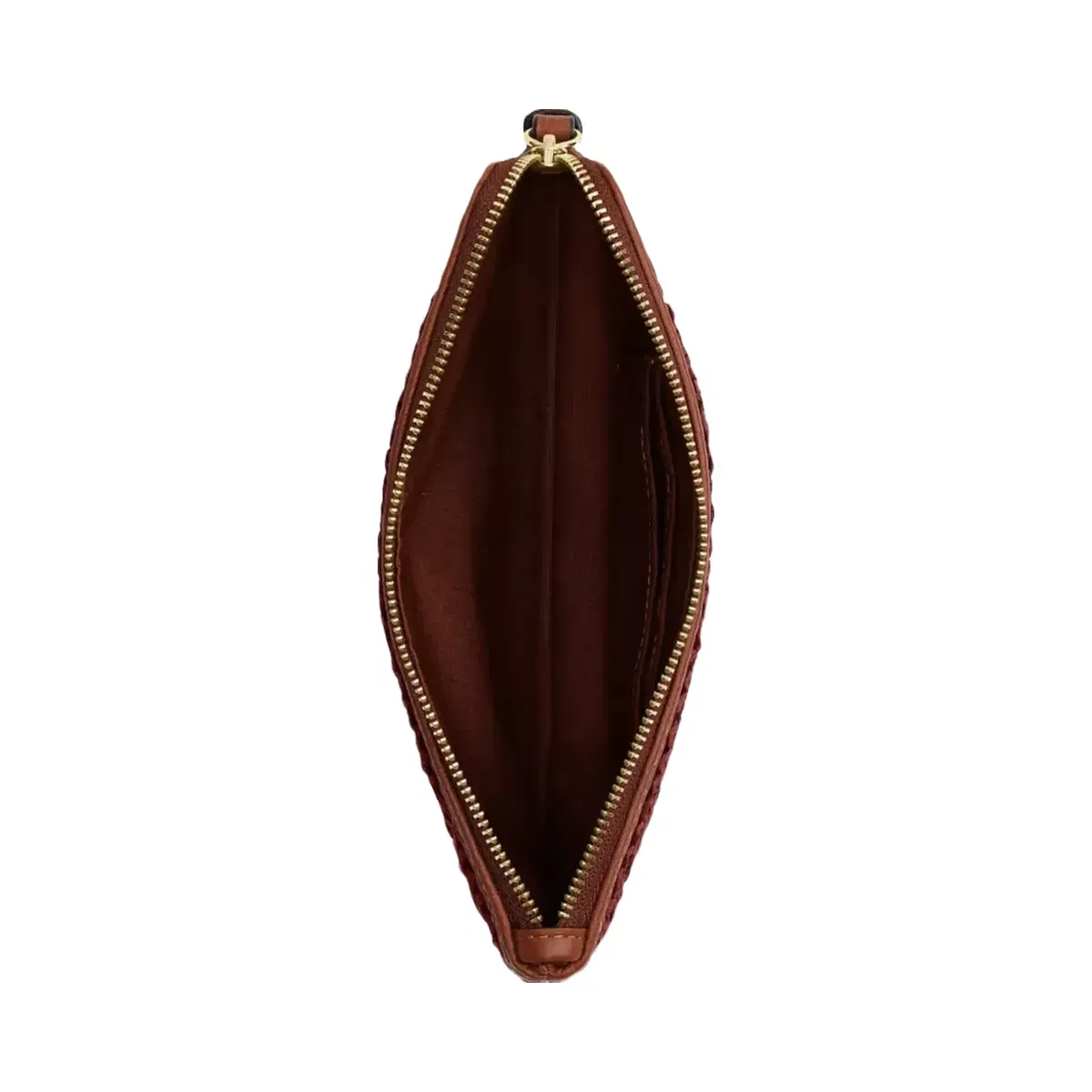 Coach Large Corner Zip Wristlet in Gold Russet