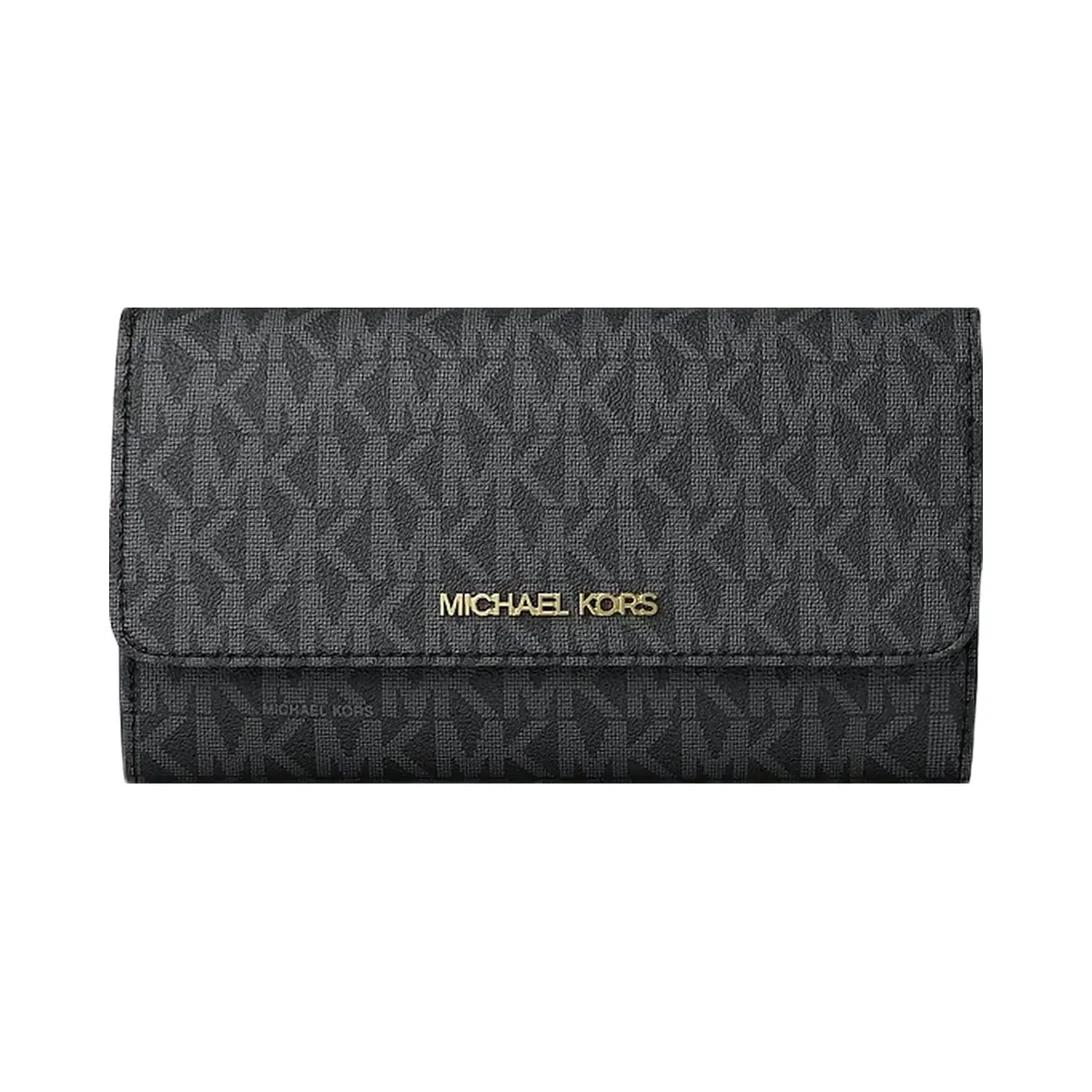 Michael Kors Jet Set Large Logo Trifold Wallet Black
