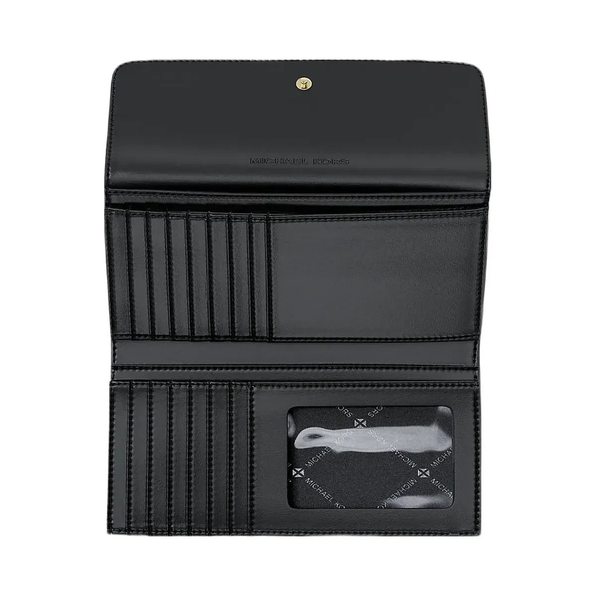 Michael Kors Jet Set Large Logo Trifold Wallet Black