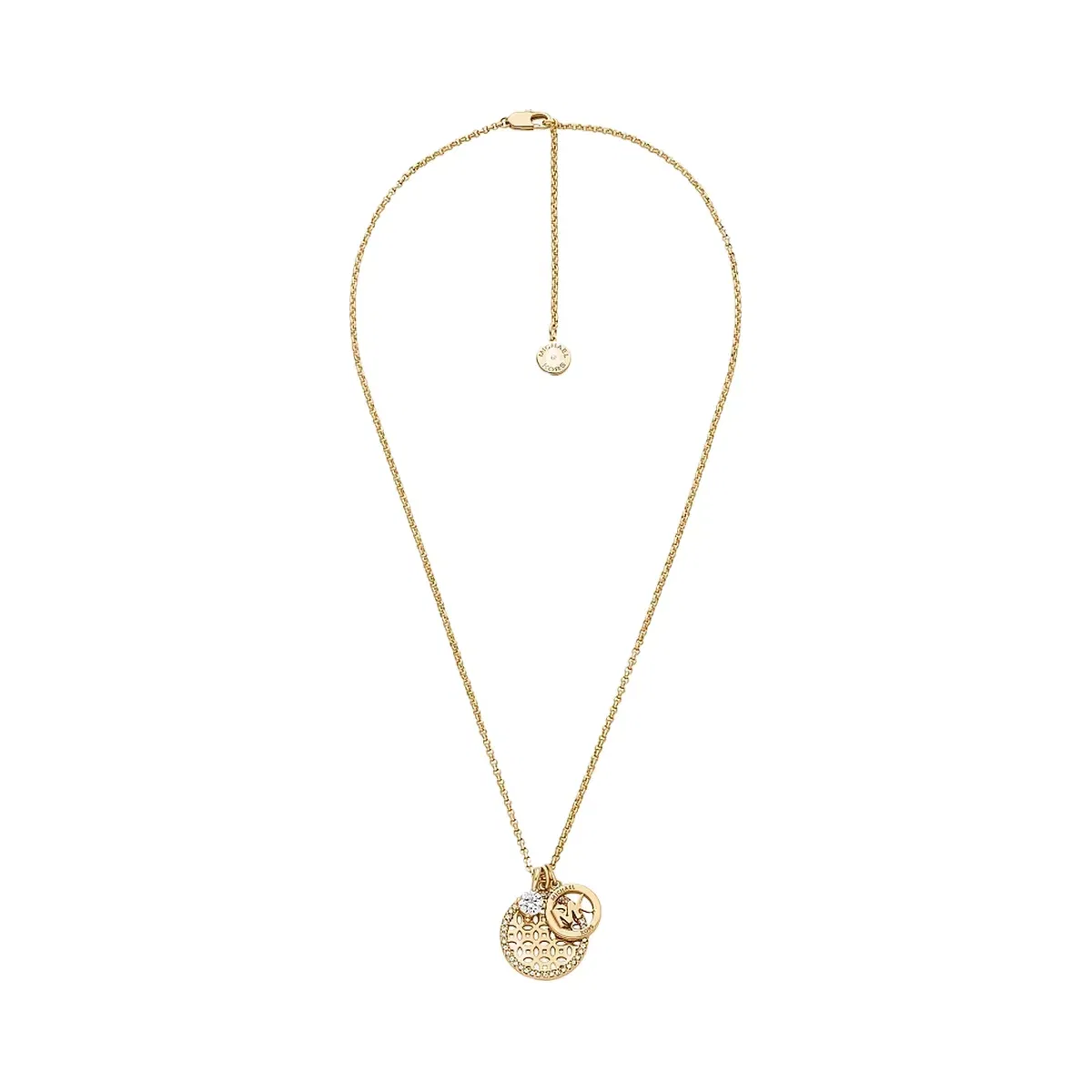 Michael Kors Pavé Charm Necklace Gold