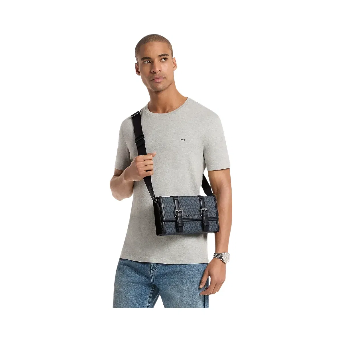 Michael Kors Cooper Signature Logo Trunk Crossbody Bag Admrl/Plblue