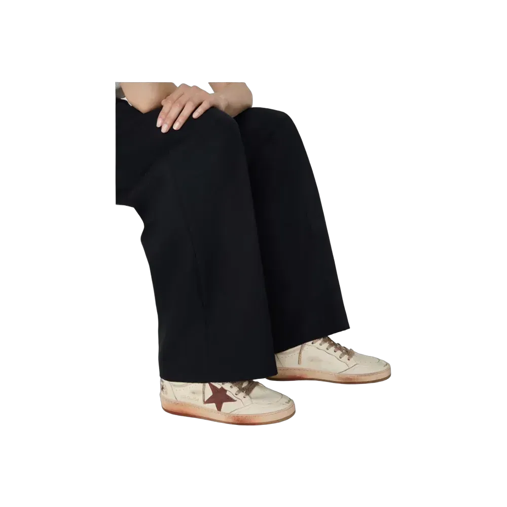 Golden Goose Ball Star In White Leather With Rust Leather Star And Heel Tab