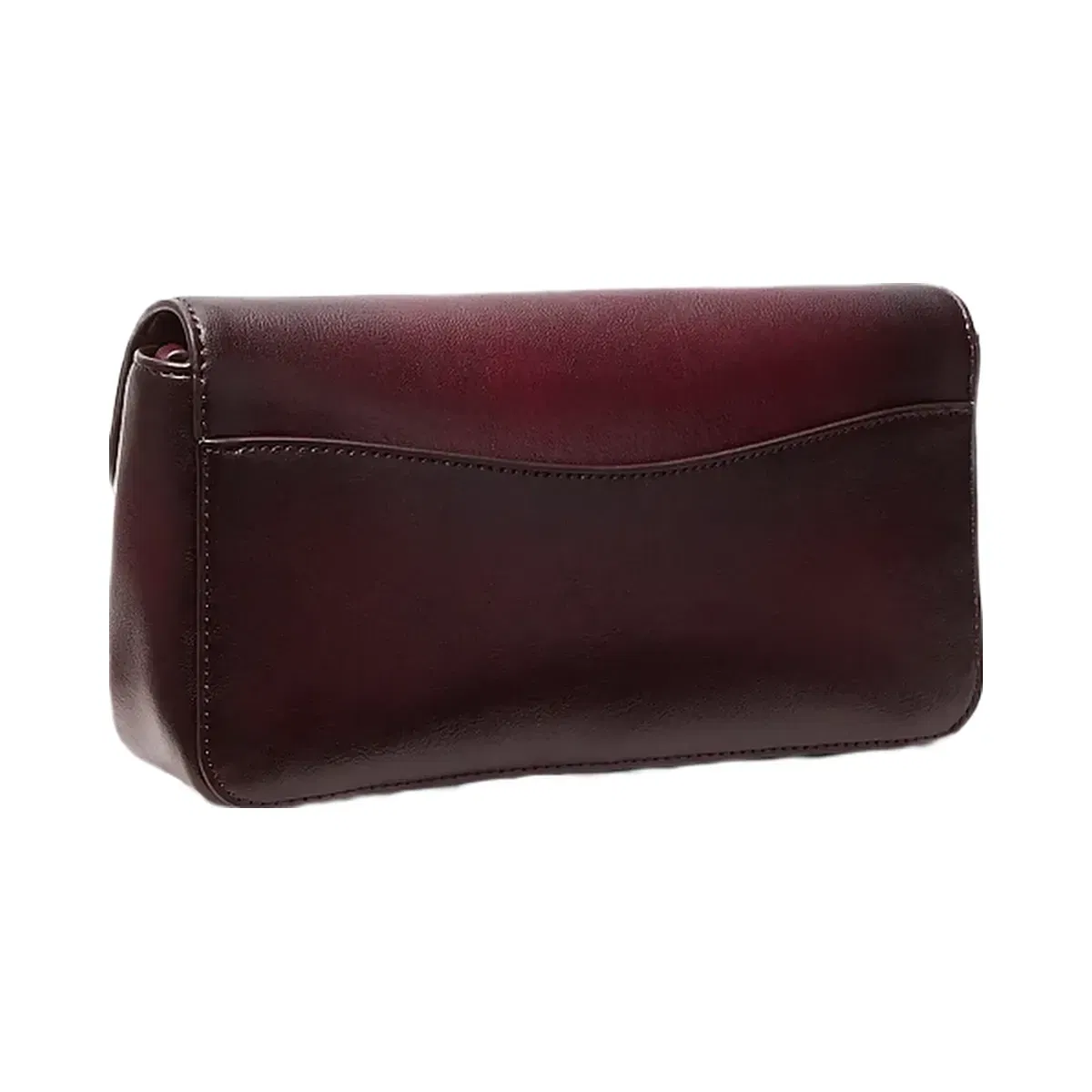 Michael Kors Kacey Medium Burnished Shoulder Bag Maroon