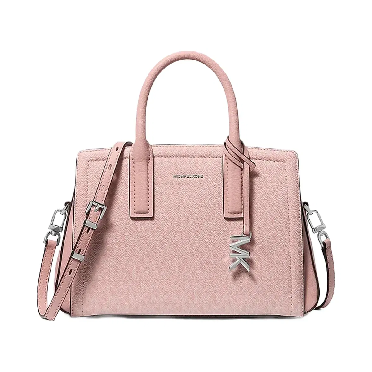 Michael Kors Laila Small Signature Logo Satchel Smokey Rose