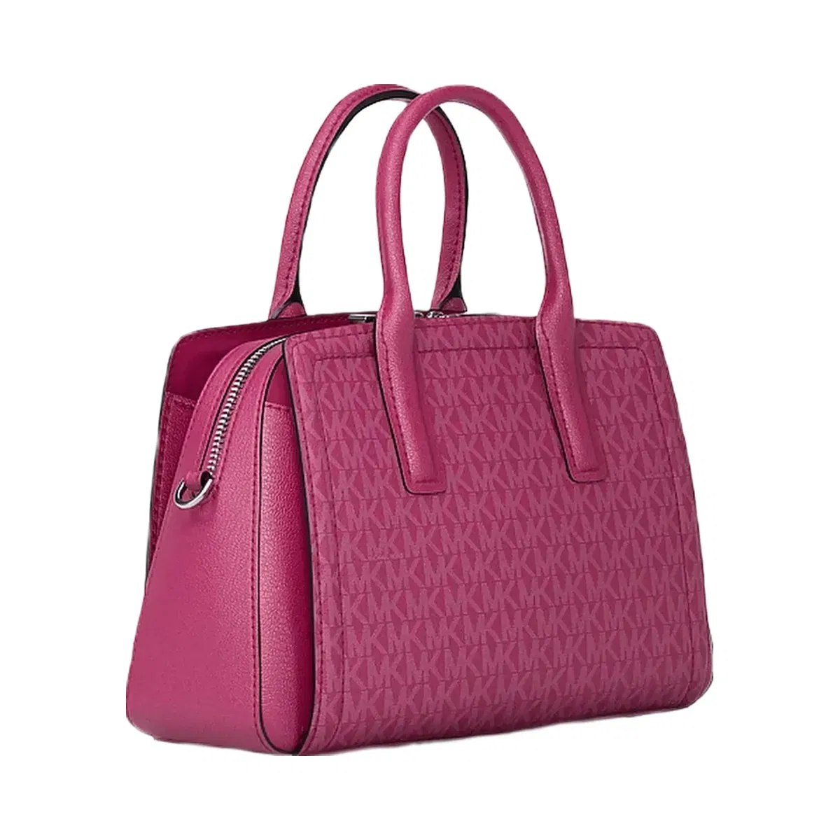 Michael Kors Laila Small Signature Logo Satchel Raspberry