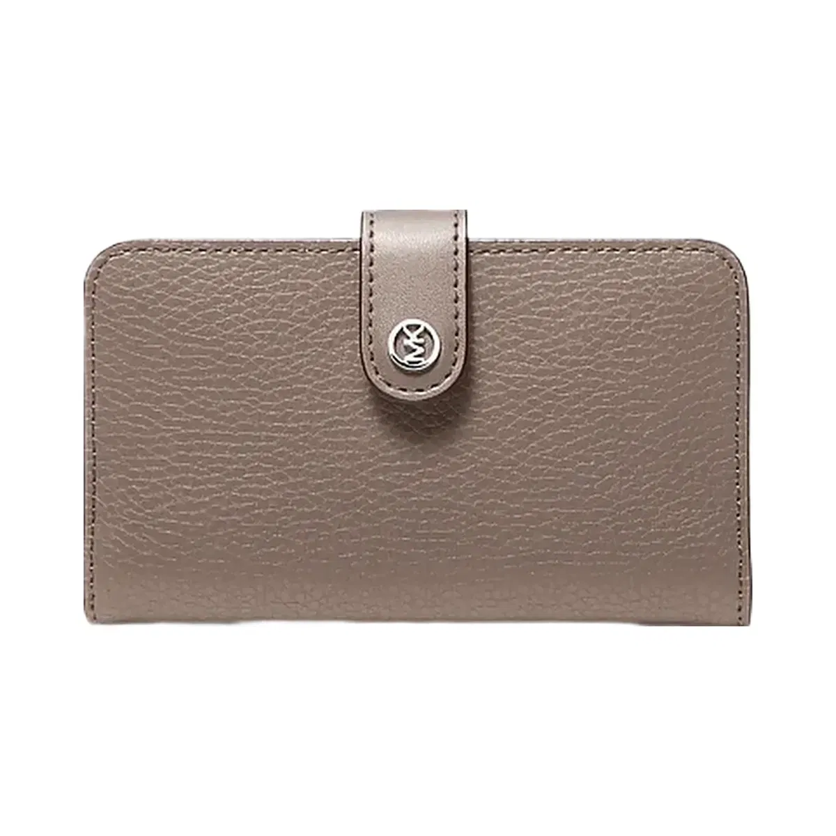 Michael Kors Jet Set Travel Medium Pebbled Leather Wallet Mushroom