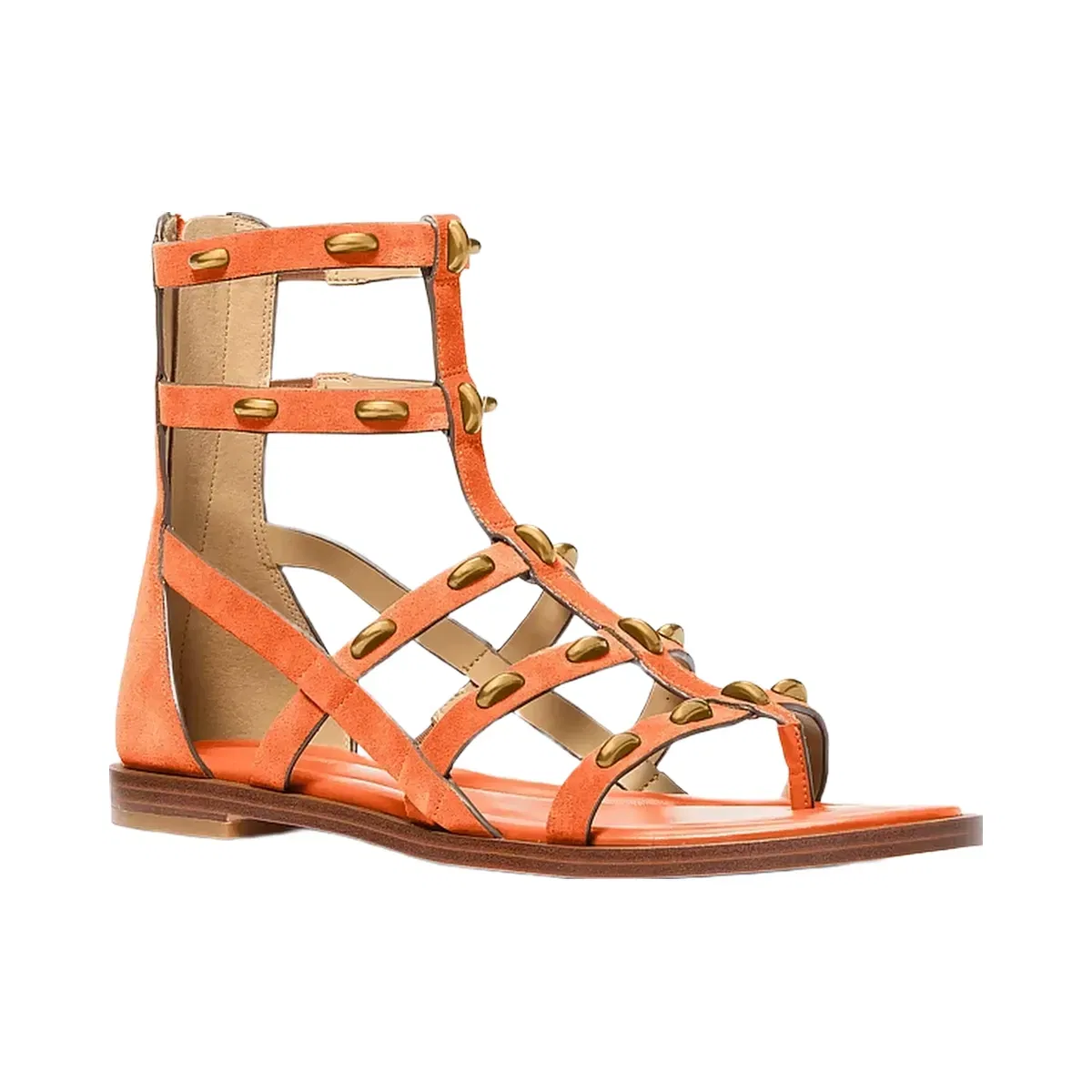 Michael Kors Noa Studded Suede Gladiator Sandal Mimosa