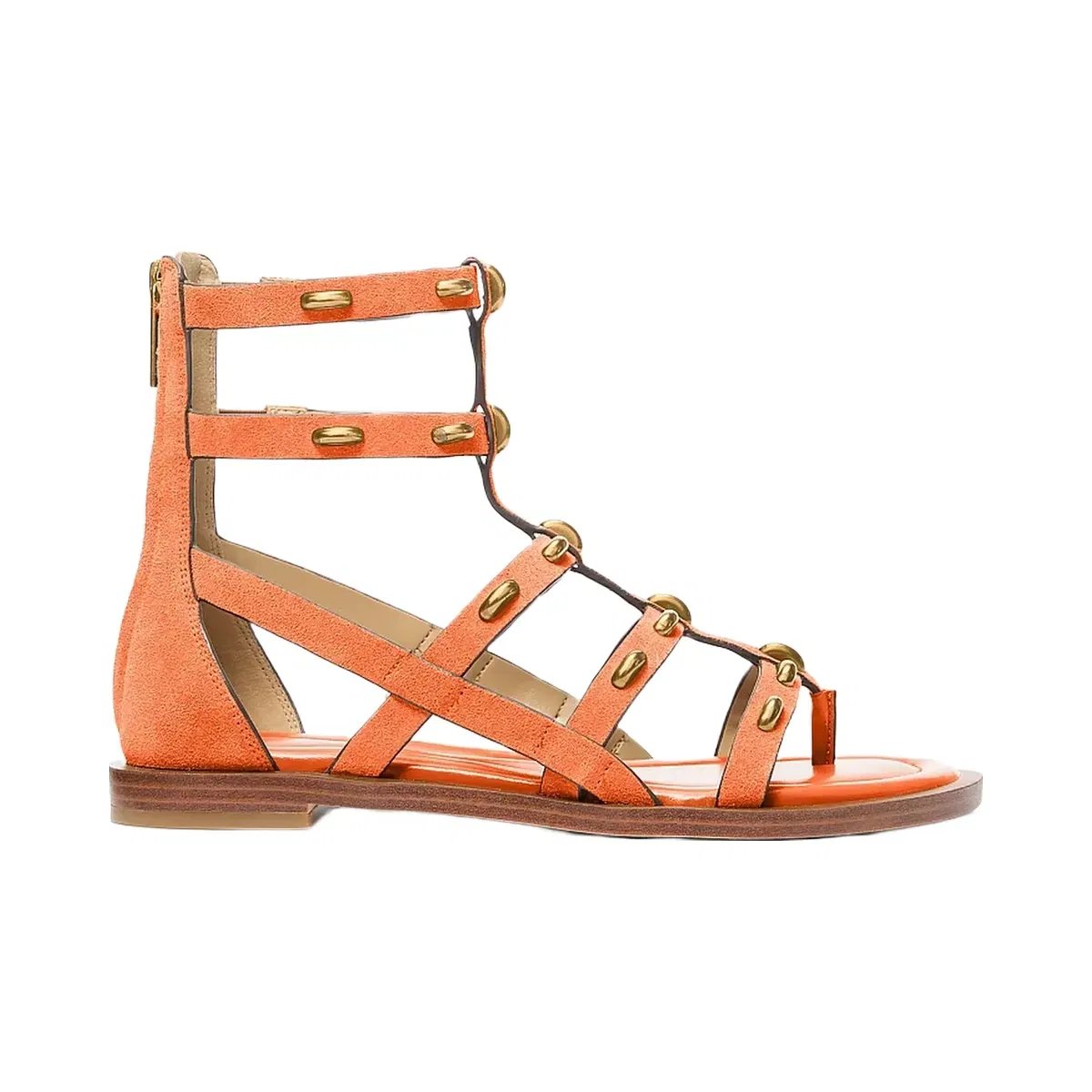 Michael Kors Noa Studded Suede Gladiator Sandal Mimosa