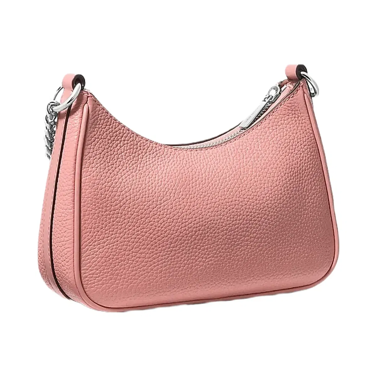 Michael Kors Jet Set Travel Small Pebbled Leather Convertible Crossbody Bag Sunset Rose