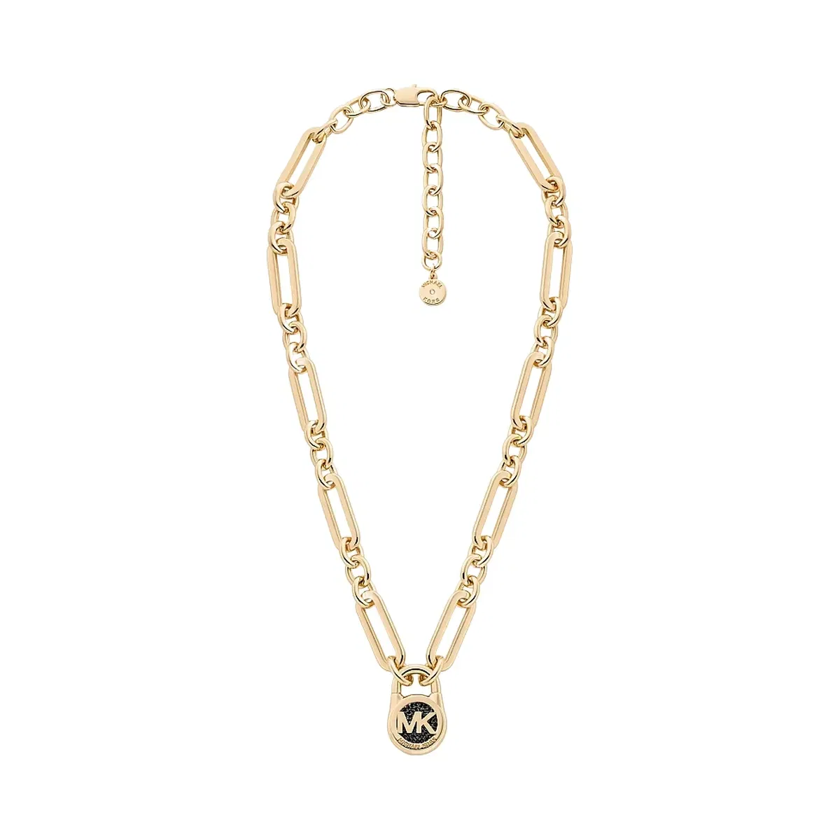 Michael Kors Pavé Lock Necklace Gold