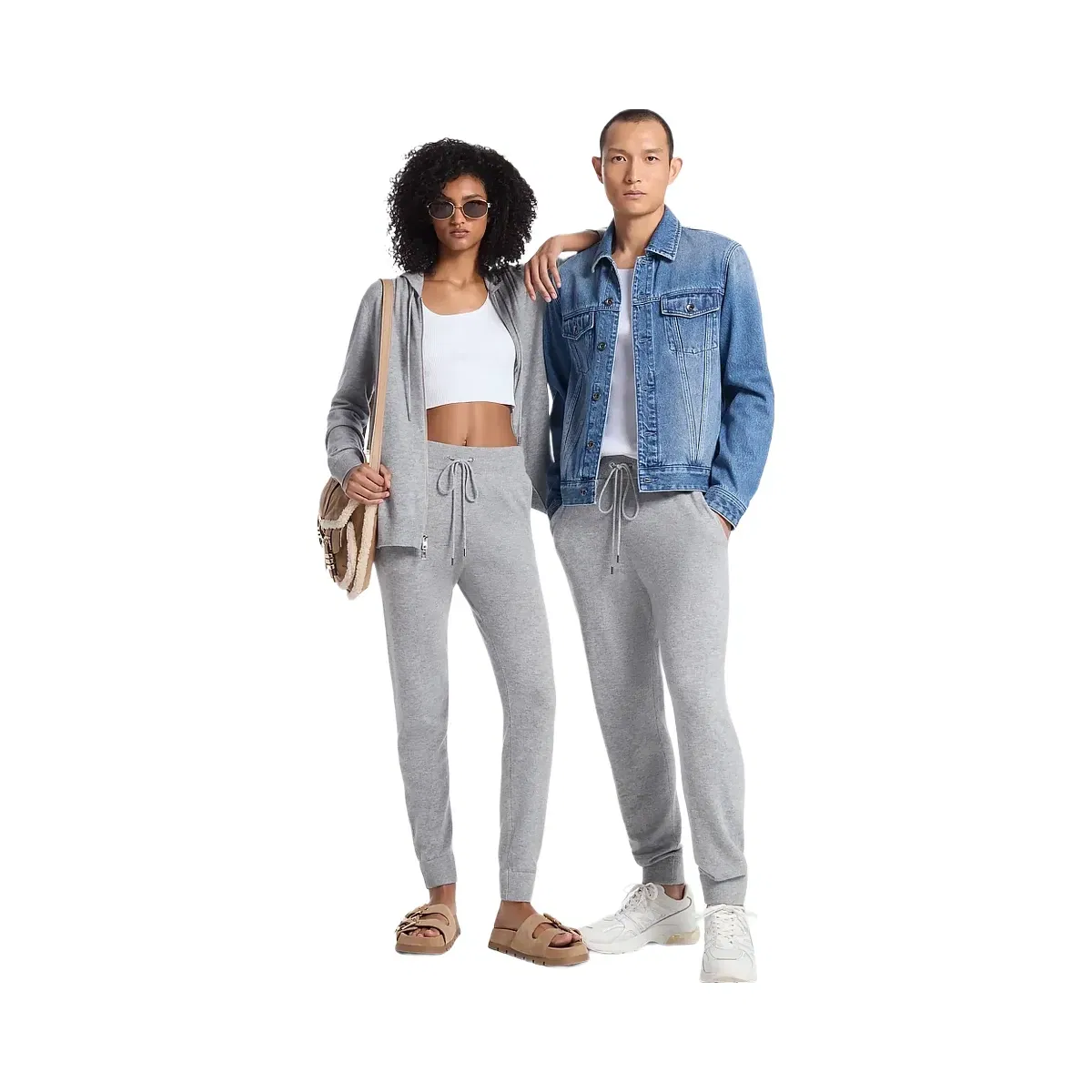 Michael Kors Wool and Cashmere Blend Joggers Heather Grey
