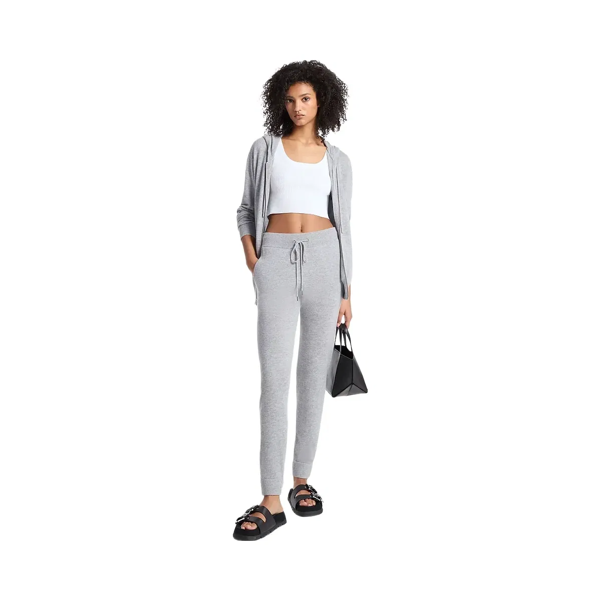 Michael Kors Wool and Cashmere Blend Joggers Heather Grey